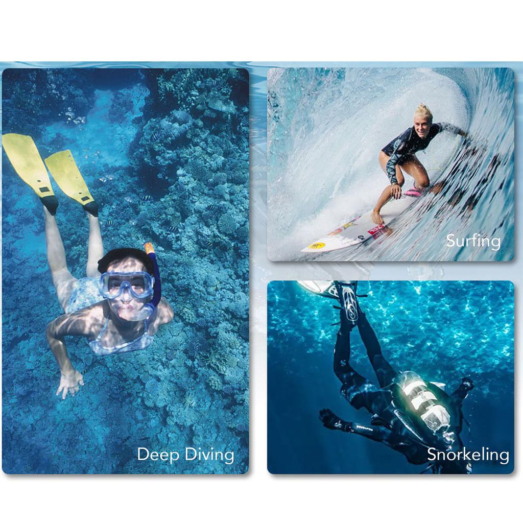Underwater Camera Case 45M 148FT Water Proof Protective Housing for Action 3 4 5 Pro Horizontal and Vertical Photography With Filter