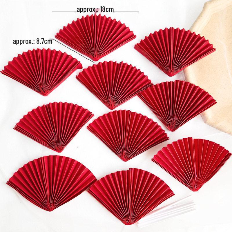 LIEI Red Folding Fan Cake Topper