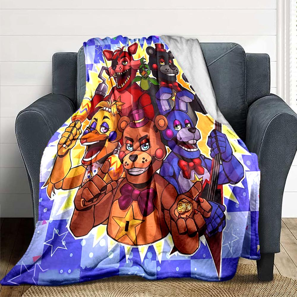 1Pc Five Nights Freddy'S Blanket For Couch Bed Plush Cozy Fuzzy Blanket Super Soft Warm Blankets For Fall And Winter 0918218