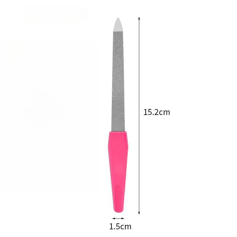 

Stainless Steel Nail File Double Sided Emery Board Durable Manicure Tool красный