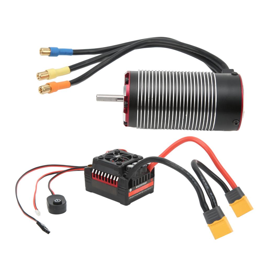 4282 2150KV V2 RC Sensorless Brushless Motor 4 Poles Rotor Replacement RC Motor with 150A ESC Temperature Control Port