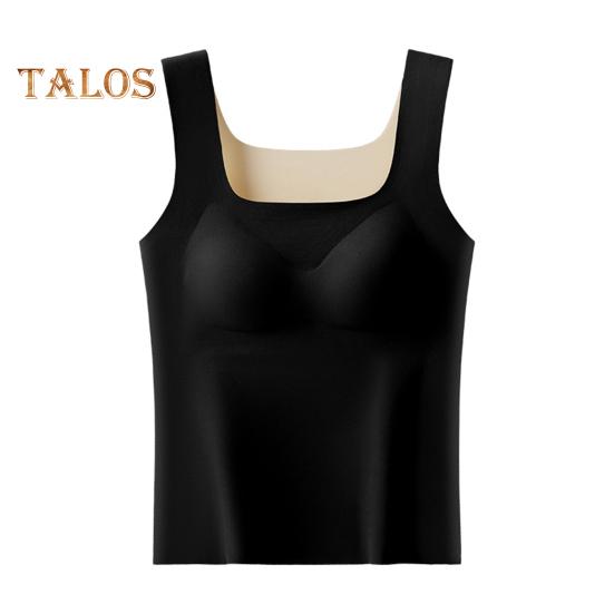 Zimní dámská zateplená vesta s hrudními vycpávkami Bezešvý sametový Rychlý teplotní zámek Vyhřívání Čtvercový výstřih Slim Fit Elastické vnitřní opotřebení Spodní část bez rukávů