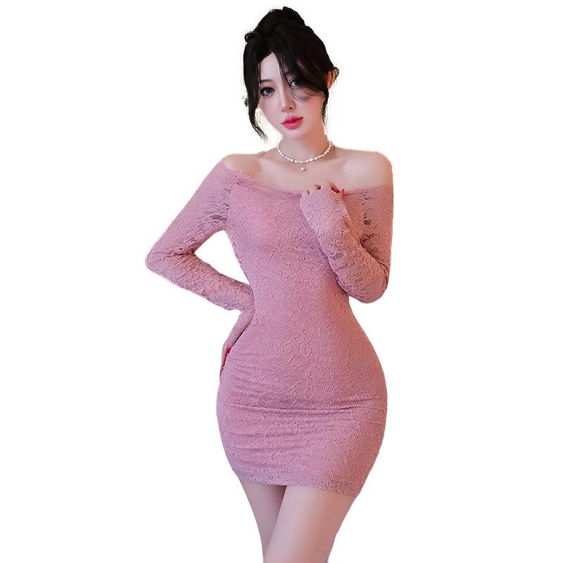 Sex Underwear Pure Desire Style Shoulder Dress Tight Hip Skirt Sexy Nightdress