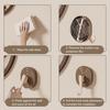 Suction Cup Hooks Strong Load-Bearing Grain Design Retro Wood No Drilling Installation Traceless Reusable Wall