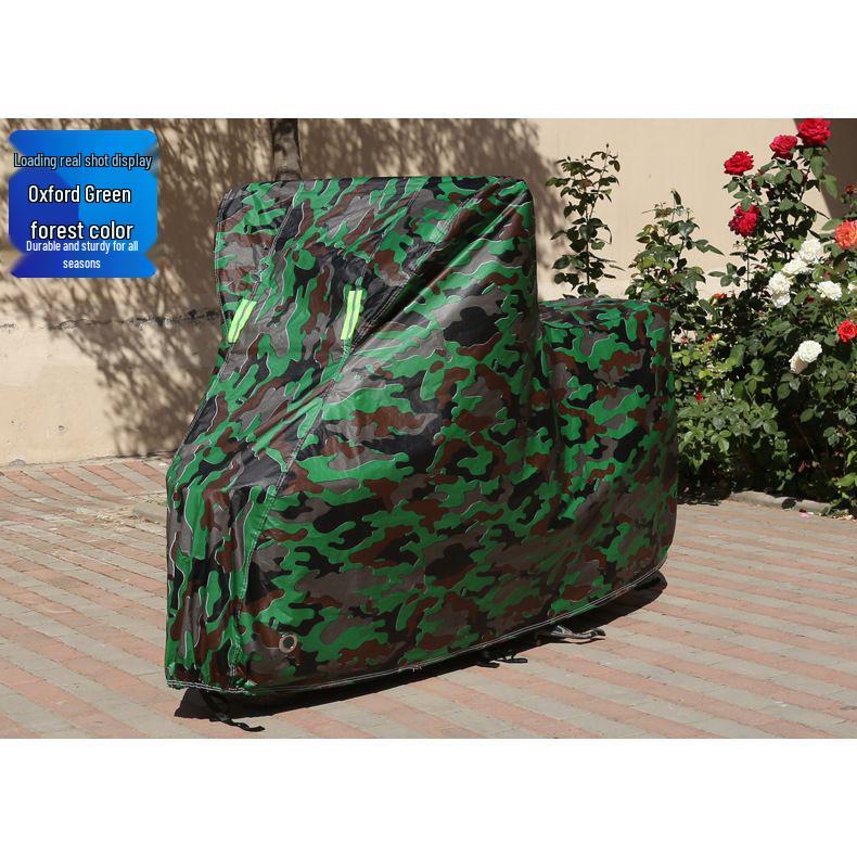 

Haojue USR125 Motorcycle Cover: Sun & Snow Protection, Thickened Oxford Cloth With Rear Box Forest Green
