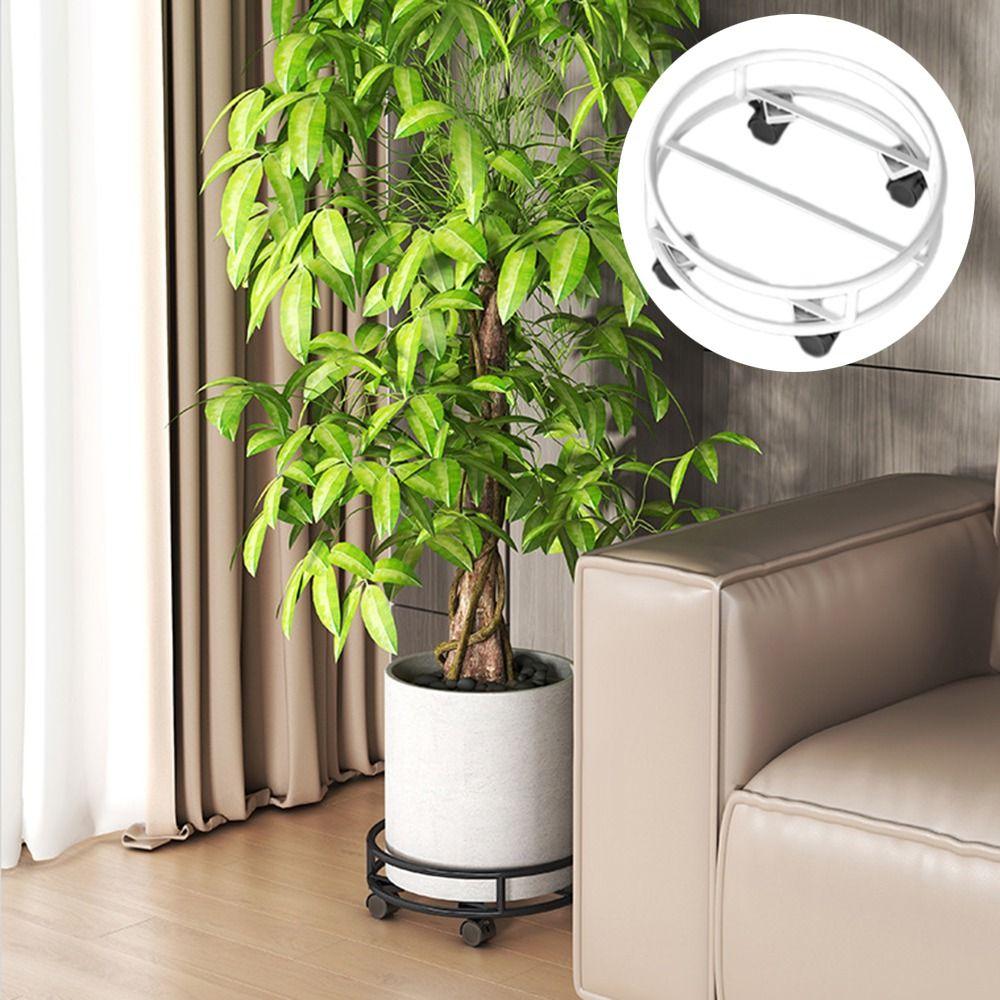 with Wheels Rolling Plant Pot Stand Sturdy Construction Flower Pot Holder  Home Decor