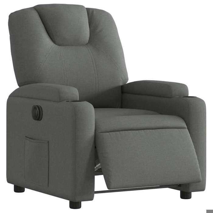 Maison Exclusive - Fauteuil inclinable électrique Gris foncé Tissu