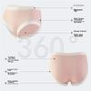 Modaier Women's Seamless Underwear, 7A Antibacterial, 100% Cotton Crotch, Mid-Rise Comfortable Triangle Panties for Girls, Size M