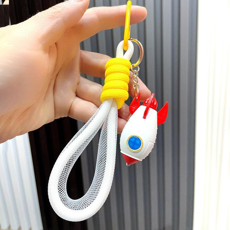Creative Astronaut Keychain Light-up Sound Plastic Car Key Accessory For Men And Women