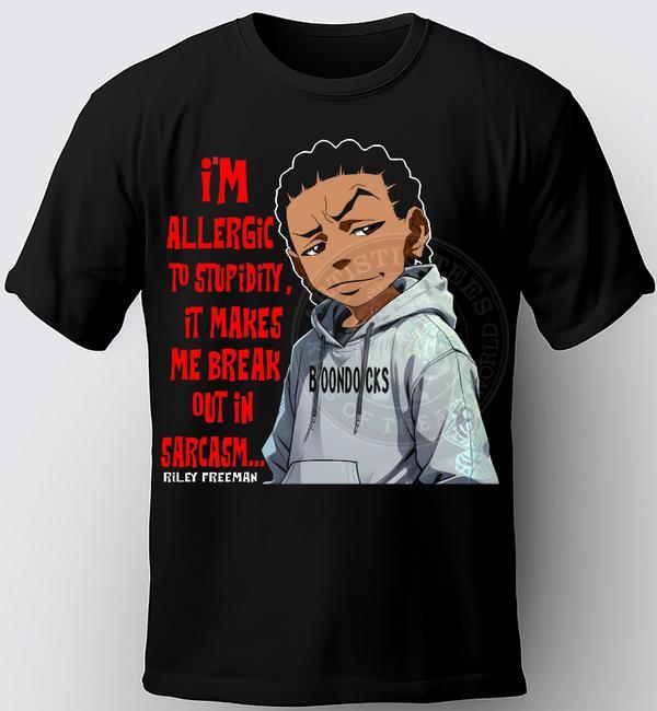 THE BOONDOCKS T-SHIRT .RILEY FREEMAN T-SHIRT. BLACK TEE. ON SARCASM. BOONDOCKS. Unisex T-Shirt XXXL