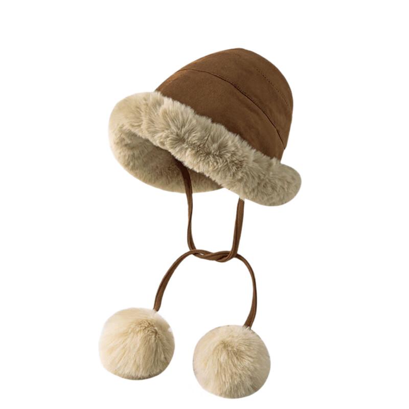 

LCsanyp Plush Warm Mongolian Tie-Strap Hat One Size