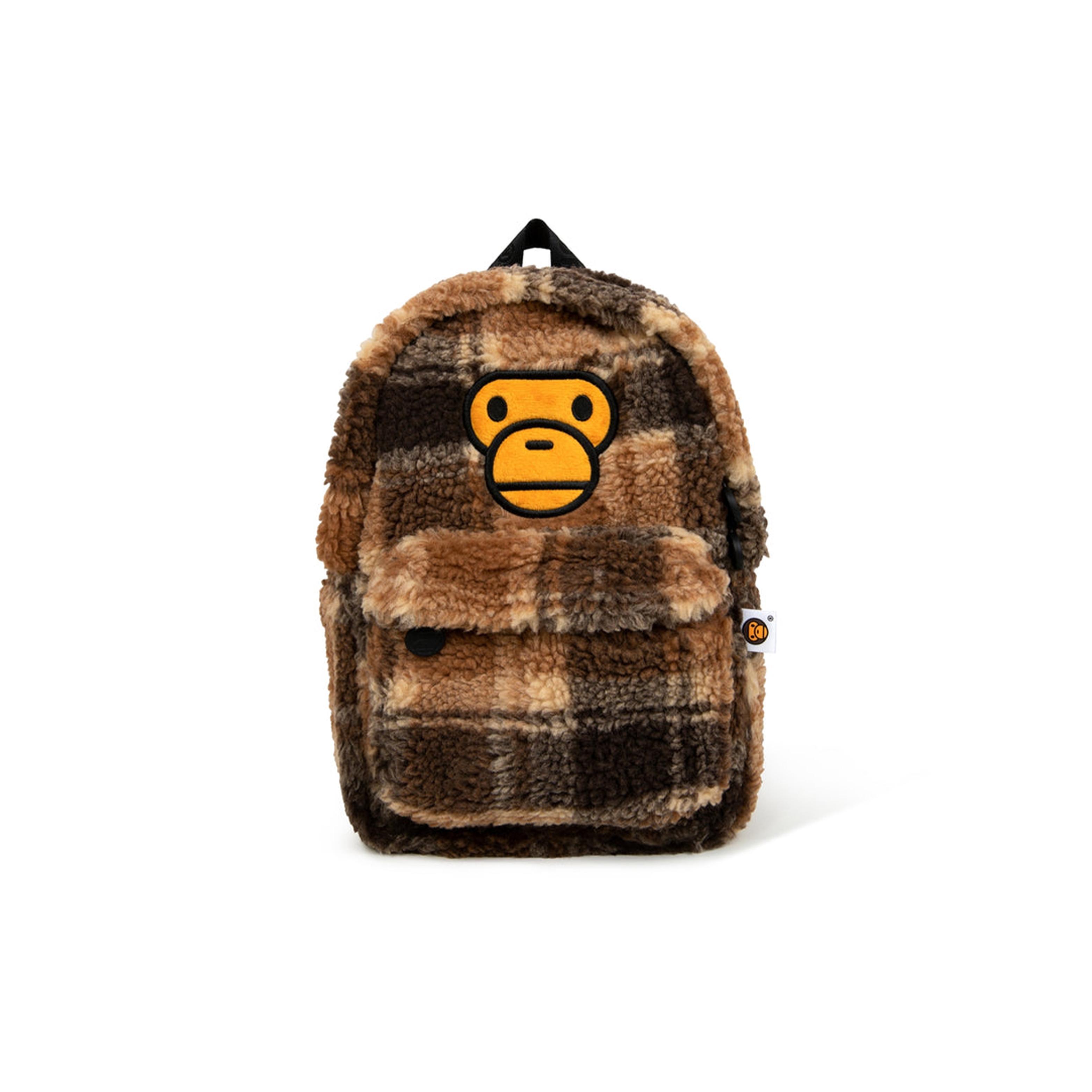 A BATHING APE Polyester Backpack Mini Unisex Beige One Size