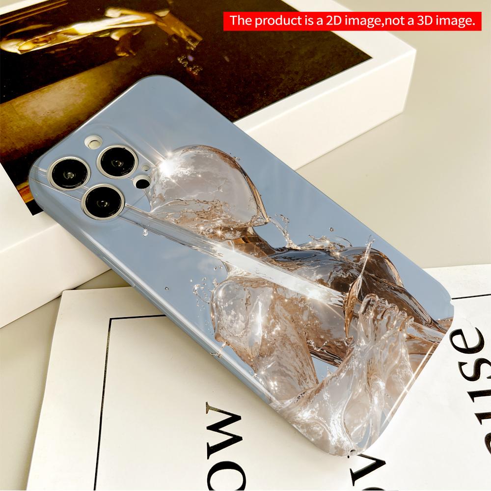 2DFlat Liquid Gold Warrior in Motion All inclusive film hard phone case, compatible with iPhone 18 Pro Max 17 16 15 14 13 12 11