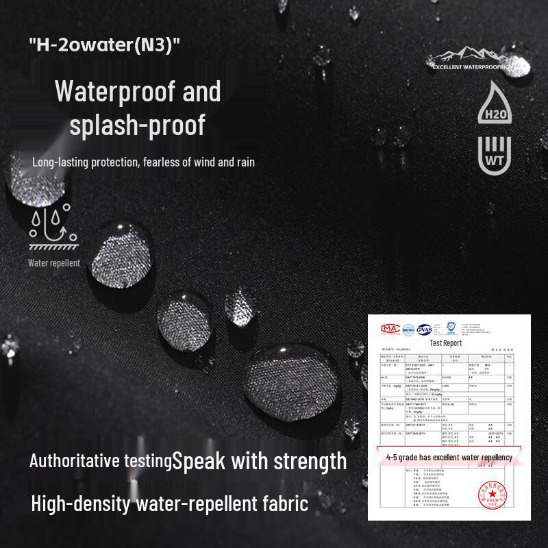 Jeanswest Men's Water-Resistant Windproof Hooded Jacket