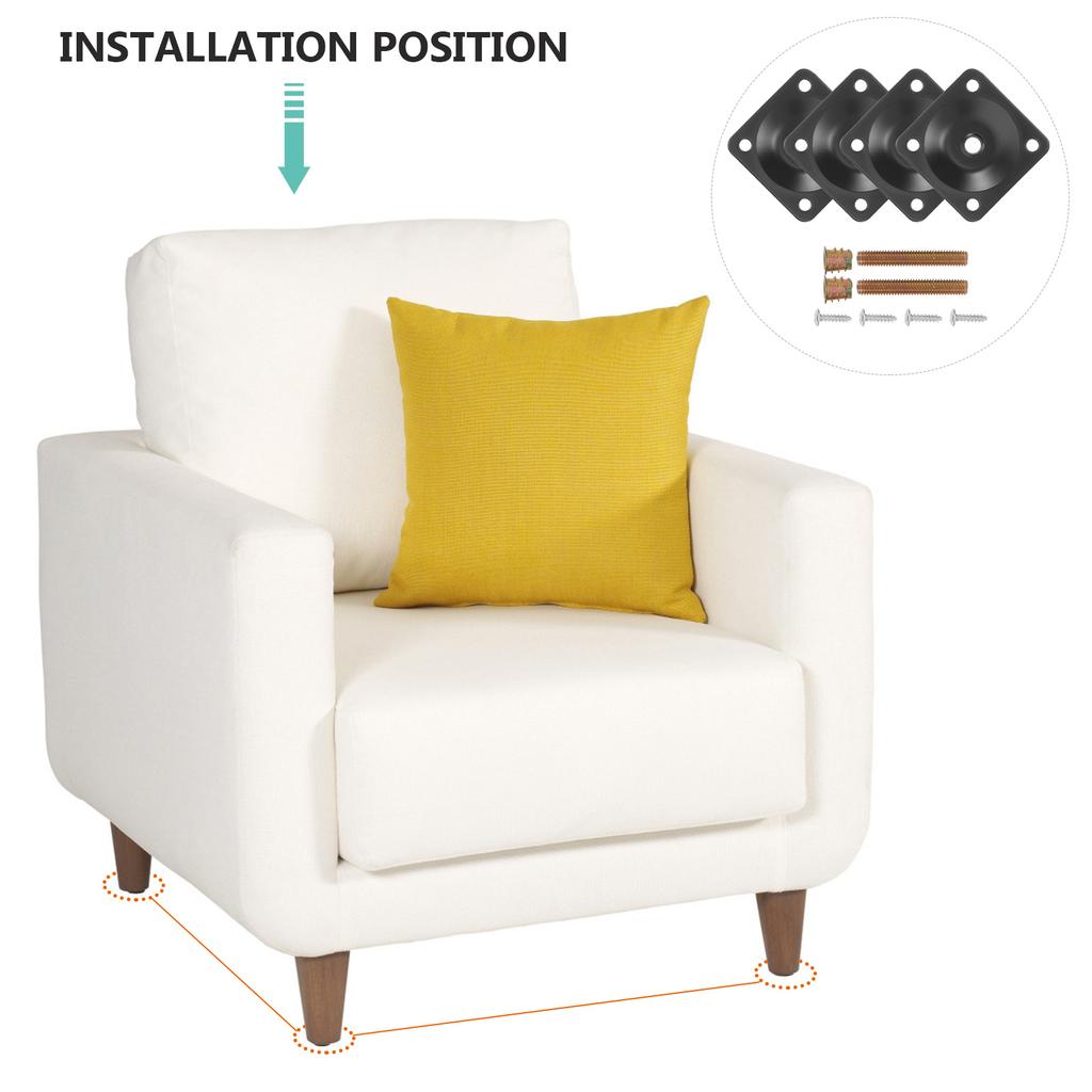 1 Set Thick Iron Furniture Leg Mounting Plates Table Leg Brackets Connector Sofa Couch Desk Legs Repair Hardware Accessories