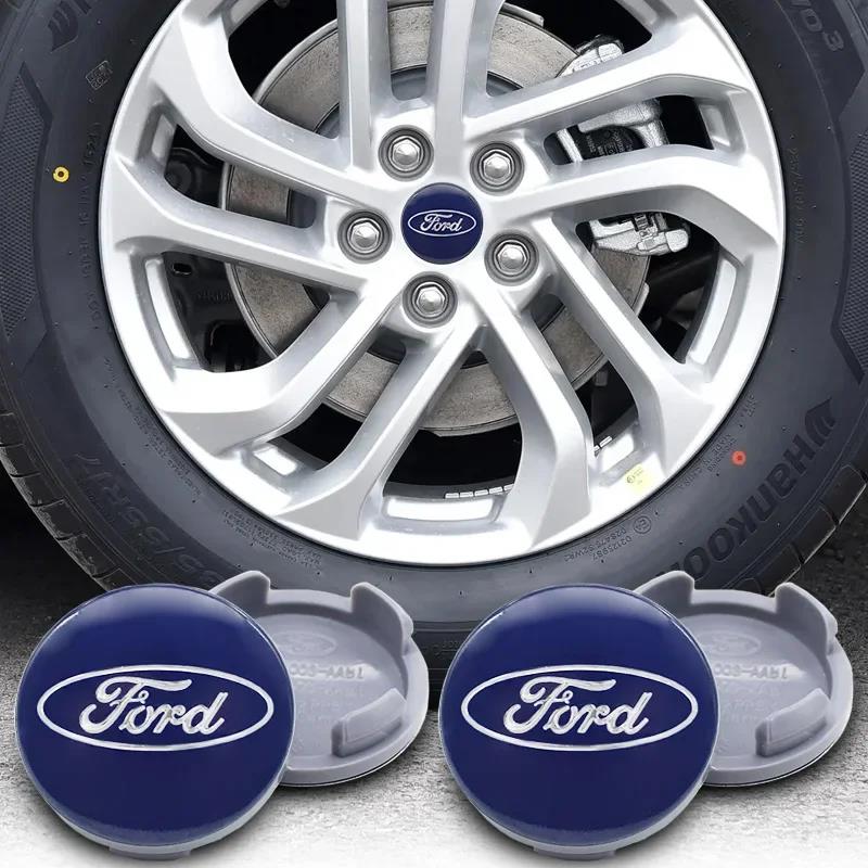 4Pcs 54mm Car Wheel Center Hub Caps Cover Badge Emblem For Ford Focus MK2 Fiesta Mondeo Shelby Kuga Ecosport Falcon Mustang ST