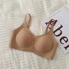 Milk leather comic breasts, seamless underwear, women's big breasts show small breasts, gather and close secondary breasts,anti-hanging jelly lift bra