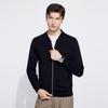 Langdeng Men's Thick Merino Wool Blend Zipper Cardigan Jacket