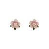 Purple Camellia Flower Stud Earrings Women's New Popular Unique Spring Earrings Light Luxury High-end Monet Earrings