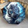 1 PC Automatic Folding Umbrella - Electric Tiger Pattern, Portable & Foldable Design with 8 Ribs, Christmas Birthday Gifts