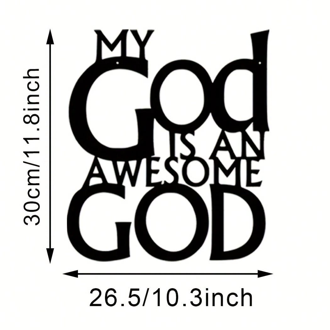 My God Is Great Christian Metal Wall Art Inspirational Home Decor Indoor Outdoor Hanging