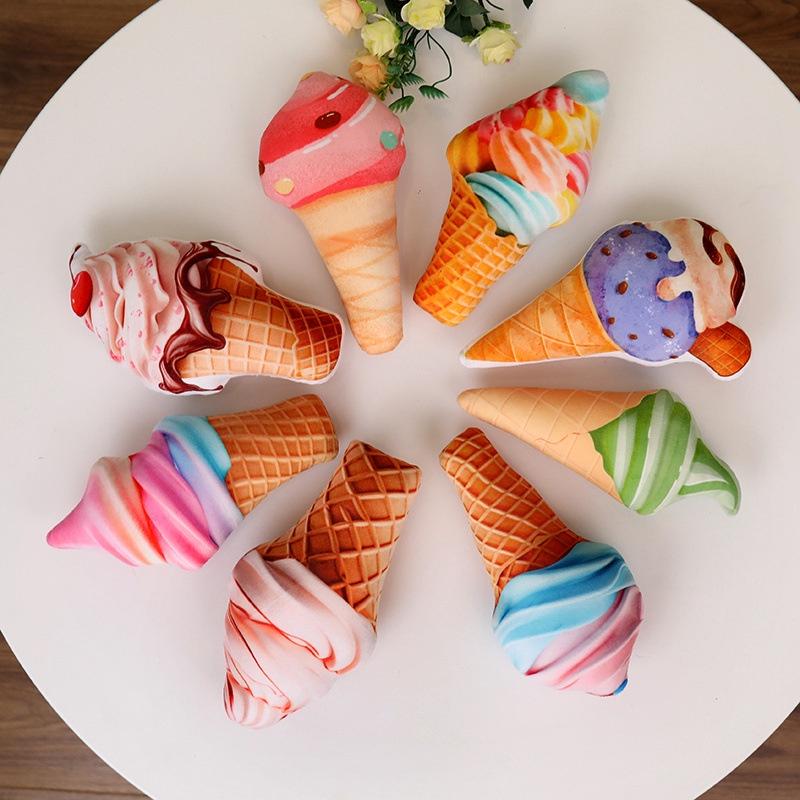 Eis Plüschtier Kissen Weich Und Flauschig Perfektes Geschenk Für Eisliebhaber Buntes Und Niedliches Design