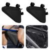 Bicycle Under Top Tube Bag Adjustable Bike Triangle Frame Bag Large Capacity Cycling Storage Bag Waterproof for Outdoor Riding