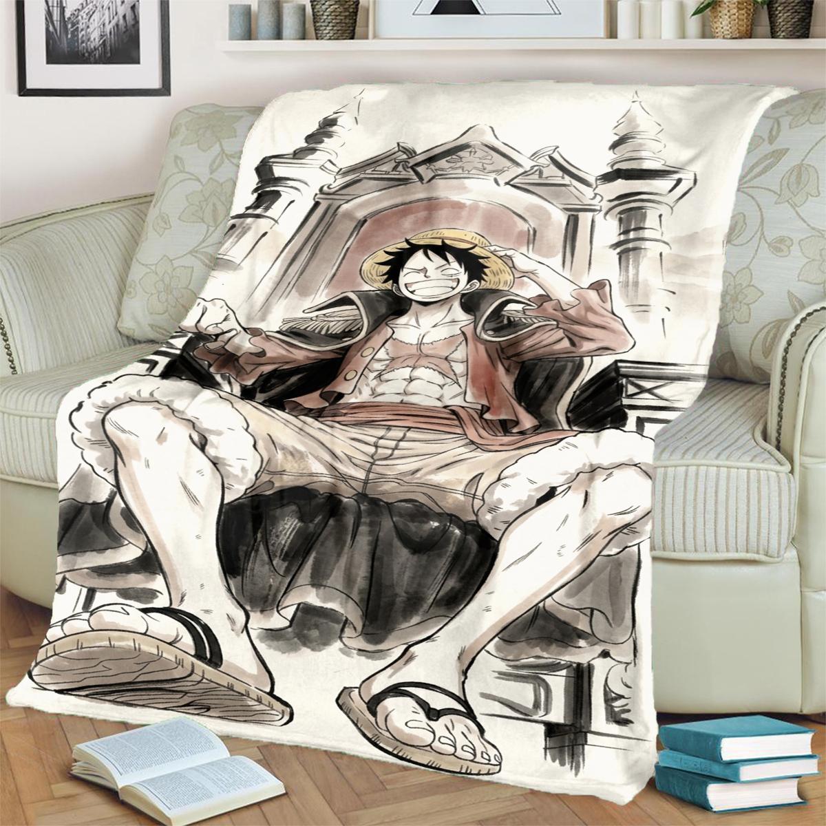 Soft ONE PIECE Flannel Blanket Warm for Bedroom, Sofa, Bed, Chair, Outdoor Picnic and Travel Use 75x90cm