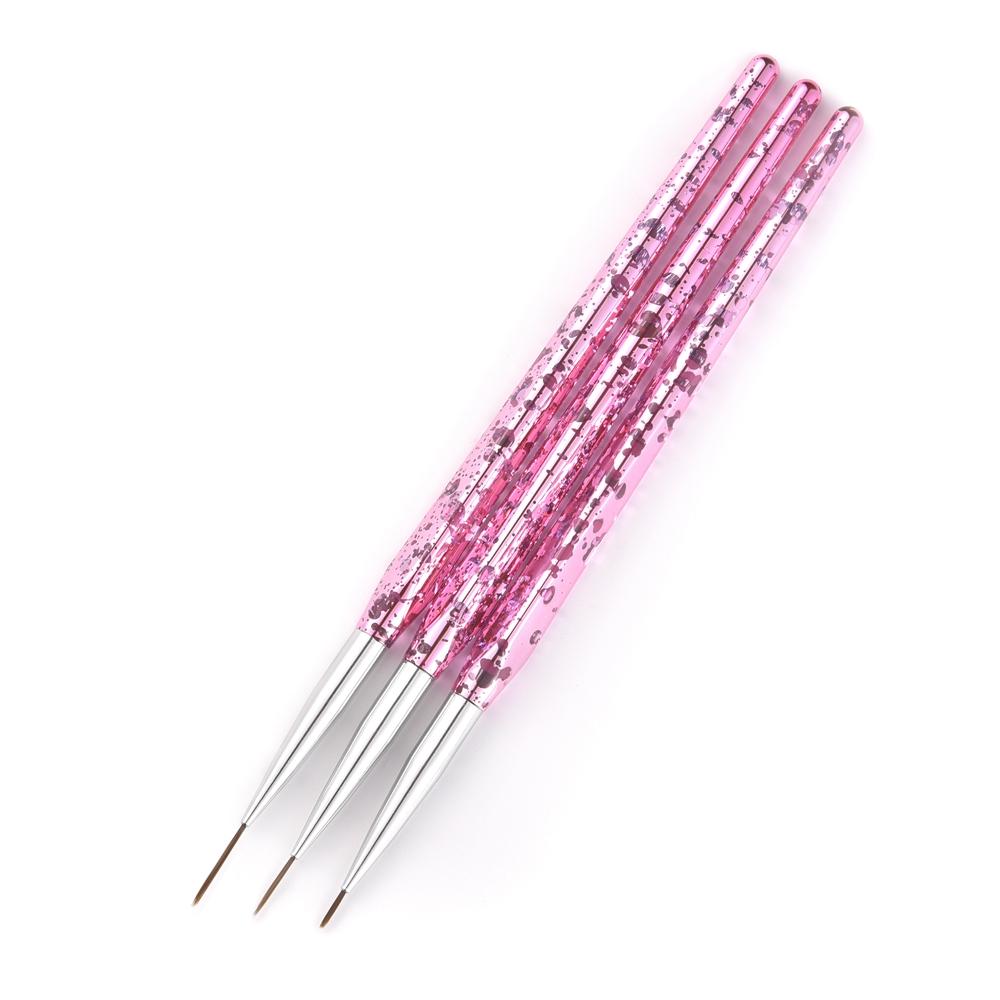 3PCS/Set French Stripe Nail Art Liner Brush Nail Elongated Lines Striping Drawing Painting Pen Professional Manicure DIY Tool