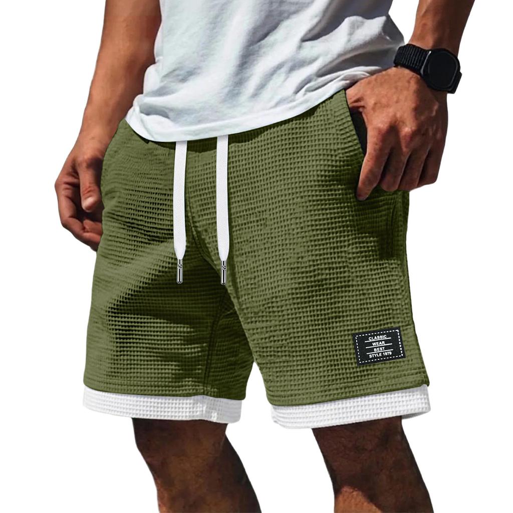 Pantaloncini Casual da Uomo con Coulisse Tessuta
