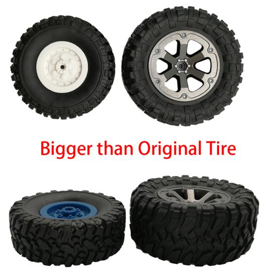 4Pcs 1/16 Scale RC Car Rubber Wheel Rim Tire Tyre Part for WPL B-14 FY001