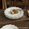 Piatto in Ceramica con Pizzo Francese Vintage - Dessert, Pasta, Insalata, Colazione o Piatto Occidentale