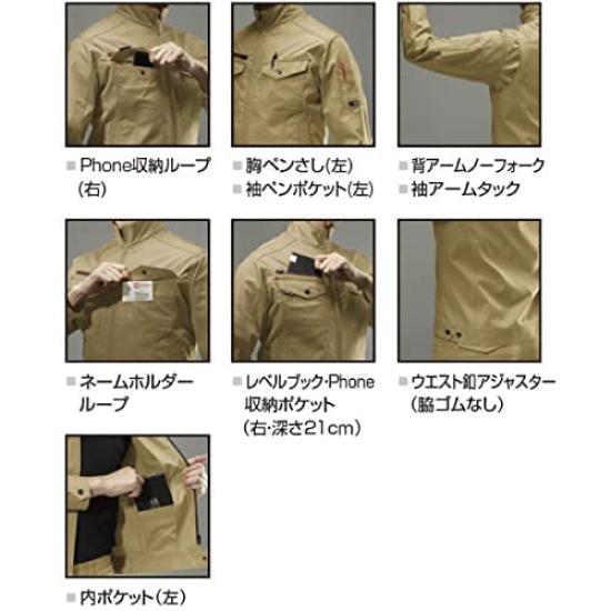 [BURTLE] Workwear BURTLE 7051 7052 Top and Bottom Set ALL Seasons Fall/Winter Unisex Workwear (Indigo, L)