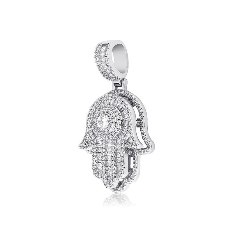 Men's Trendy Retro Fatima Hand Zircon Necklace
