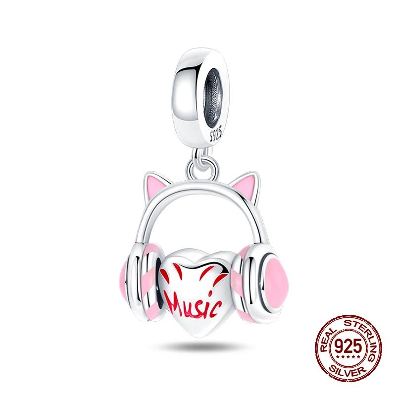 Music Lovers Earphone Tapeguitar Sax Musical Charms Beads Fit Copper Bracelets Diy Jewelry Women Party Gift