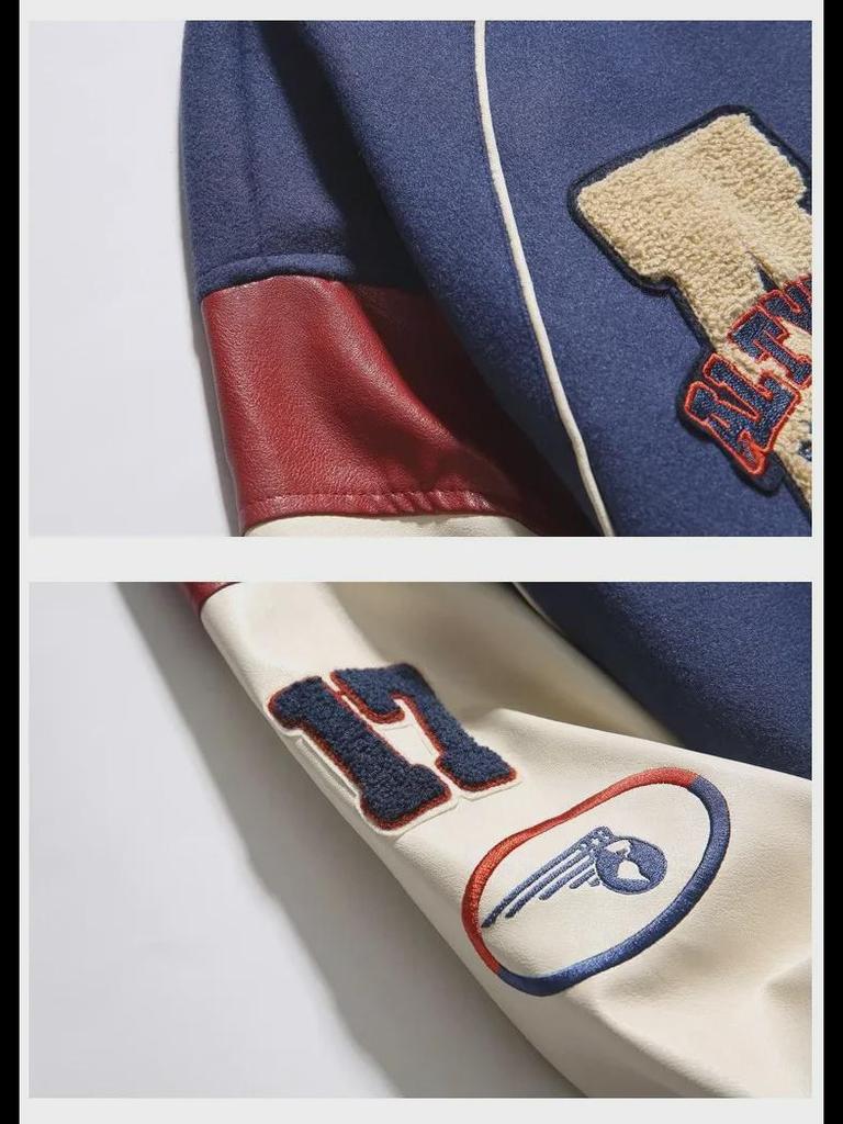 Jaqueta de Beisebol Masculina Estilo Coreano com Contraste de Cores Primavera/Outono 2024 - Look Americano Moderno que Combina com Tudo