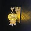 Light Up Lantern Fridge Magnet New Chinese Style Pearl Embellishment Pavilion Fridge Magnet Palace Style Tassel Pendant