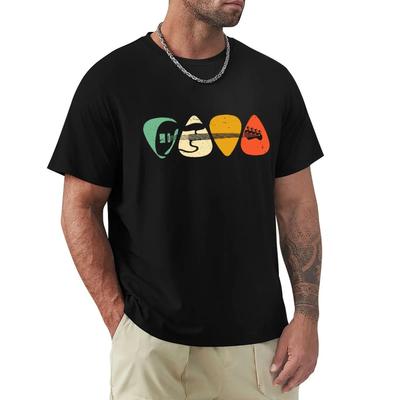 Bassmusiker Geschenk EssentialAnime Kleiderdesign Gitarrenplektren Valentinstagsgeschenk für Ihre Liebe Baumwolle Herren T-Shirt