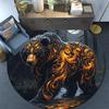 Golden Bear Round Area Rug,Carpet Rug for Living Room Bedroom Sofa Playroom Decor,Non-slip Floor Mat