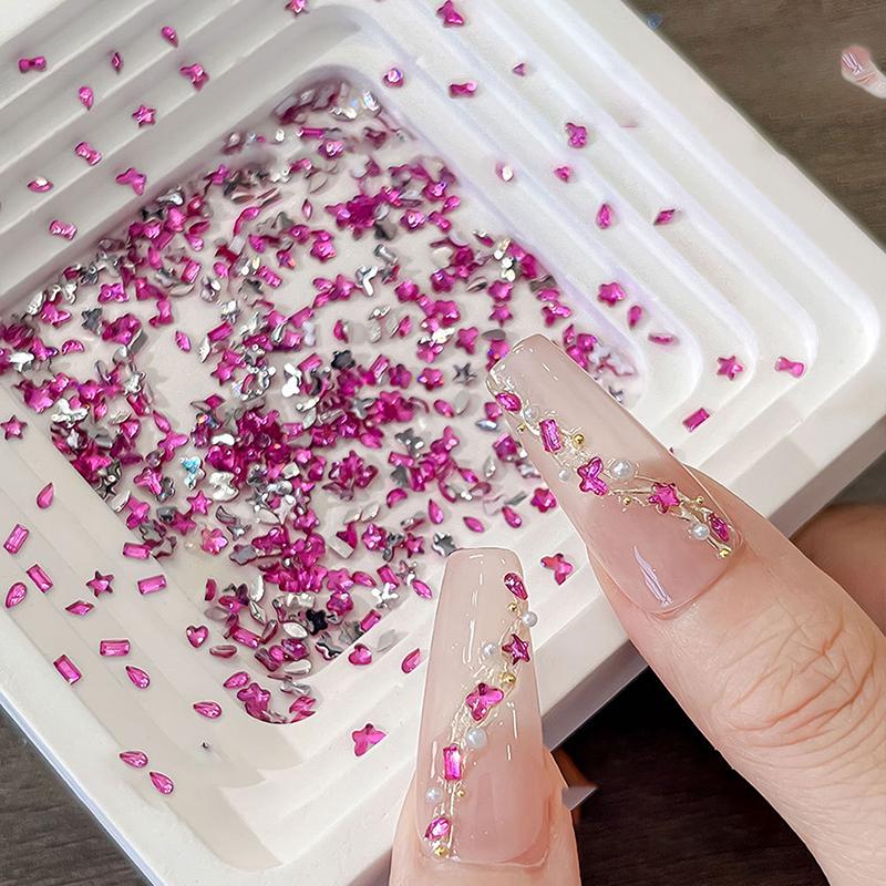 

1440 шт. Разноформенные смешанные стразы из смолы, шармы для ногтей, блестящие бриллианты с плоской задней стороной, драгоценные камни, украшения для нейл-арта своими руками