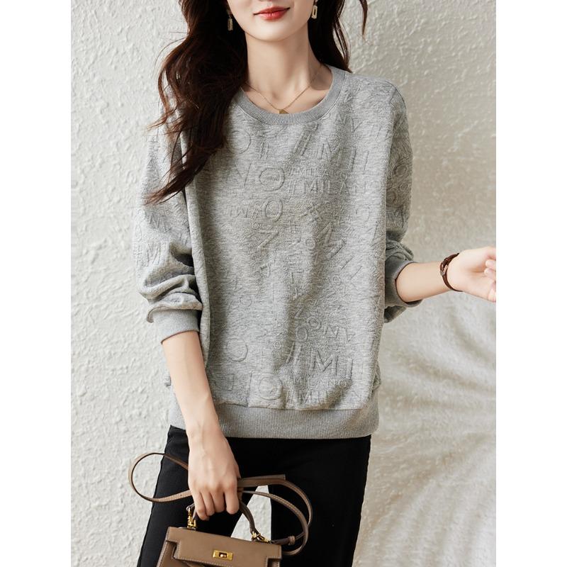 Dimanaf 2025 Nye Pluss Størrelse Vår Hettegensere Dame Langermet Lilla. Lommer Løs Casual Ensfarget Design Basic Topper T-skjorte Ny Pullover