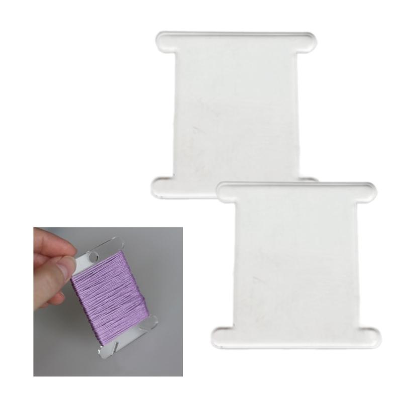 2/4Pcs Acrylic Floss Bobbins Embroidery Thread Bobbins Acrylic Thread Winders for Stitching Thread Sewing Thread Storage