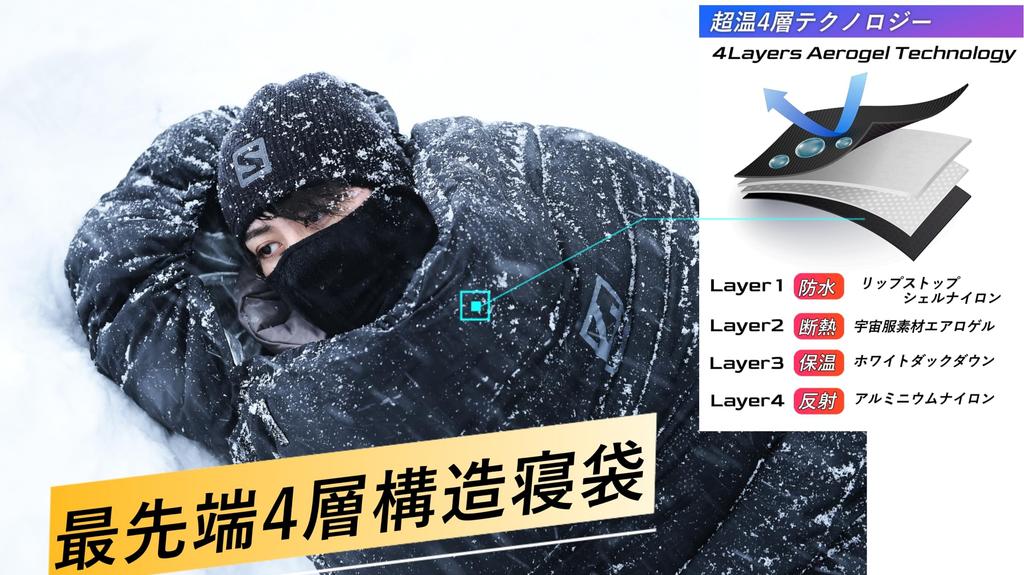 sleeping Black warm even in extreme structure 1400g Lightweight Compact Top shell sleeping bag Winter sleeping bag Spring 3 400T20D nylon down Cold