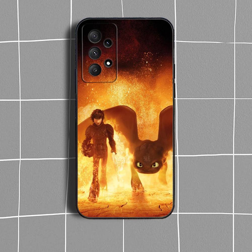 HowS to T-Train Y-Your Dragon Phone Case For Samsung Galaxy A 91,80,73,72,71,53,52,51,22,5G Shockproof Soft Black Cover