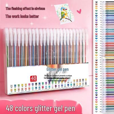 Ensemble de stylos gel colorés: Stylo à paillettes étoilées, changeant de couleur, brillant pour le journaling pour enfants