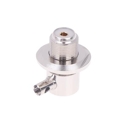 1Pcs Connector Uhf So239 Female Jack Nut Bulkhead Crimp Rg58 Rg142 Lmr195 Right Angle Rf Coaxial Wire Terminals