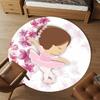 1pc Ballerina, Flowers Round Chair Mat Area Rug - Non-Slip, Floor Mat for Office, Bedroom, Home Decor Christmas Gift P0811428