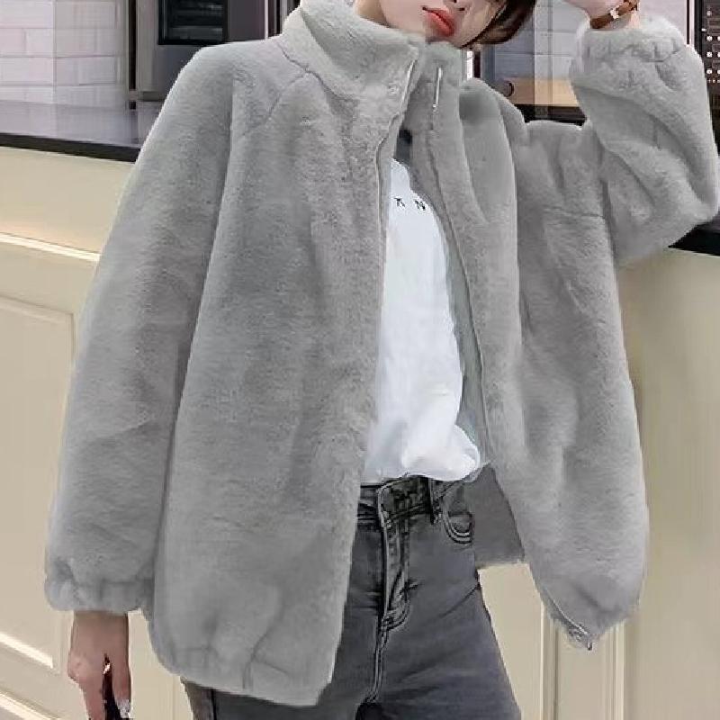 

2024 Осень и зима Новый утолщенный кардиган на молнии Толстовка для отдыха на открытом воздухе Свободная повседневная куртка 4XL светло-серый