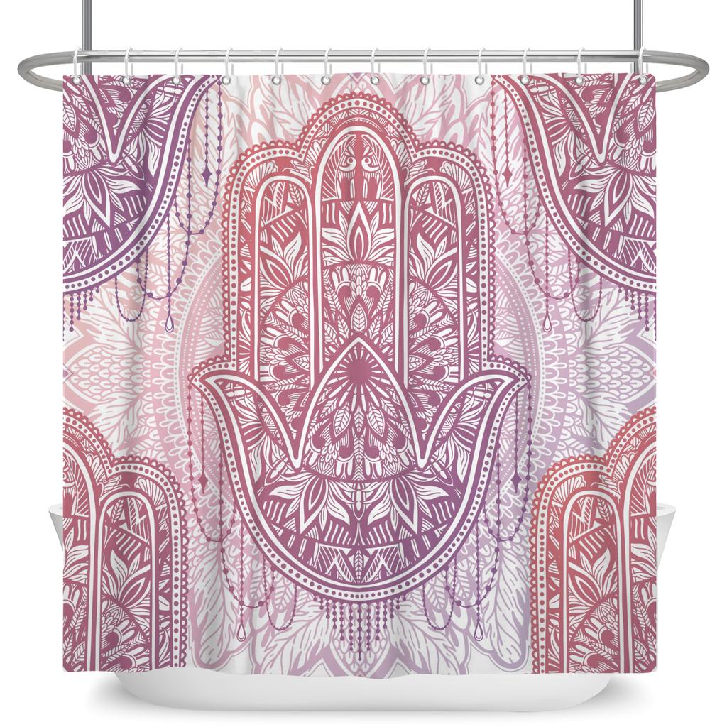 Tenda Doccia Meditazione Giapponese Zen Spa Loto Pietre di Basalto Olio Essenziale Candele Profumate Bambù Acqua Arredamento Casa Set Impermeabile