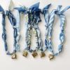 Cutie Bandana Scarf Necklace With Stainless Steel Heart Charm Handmade Jewelry Gift For Mother Wife Girls